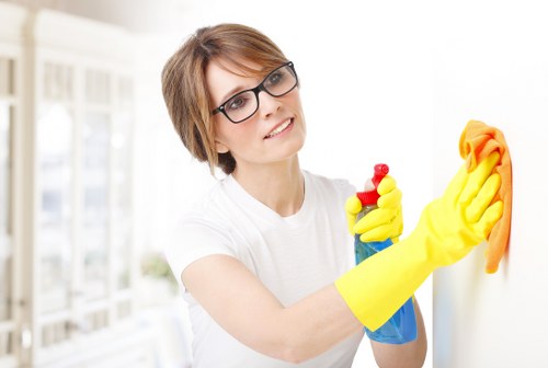 Deep cleaning fabric sofa in a Highbury living room
