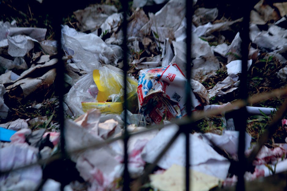 A white commercial van is parked on the street outside a building with large glass windows and a yellow frame, which appears to be a waste disposal or cleaning facility. Next to the van, there are three blue recycling or waste bags placed on the pavement, suggesting waste collection or disposal activity. The window reflection indicates natural daylight, and the scene emphasizes a clean, organized outdoor environment related to waste management. Highbury Carpet Cleaners specializes in surface cleaning and hygiene maintenance, aligning with best practices for waste disposal in compliance with Islington Council regulations for cleaning and waste management. The setting reflects routine waste handling with no visible debris or dirt, highlighting proper sanitation and cleanliness procedures.